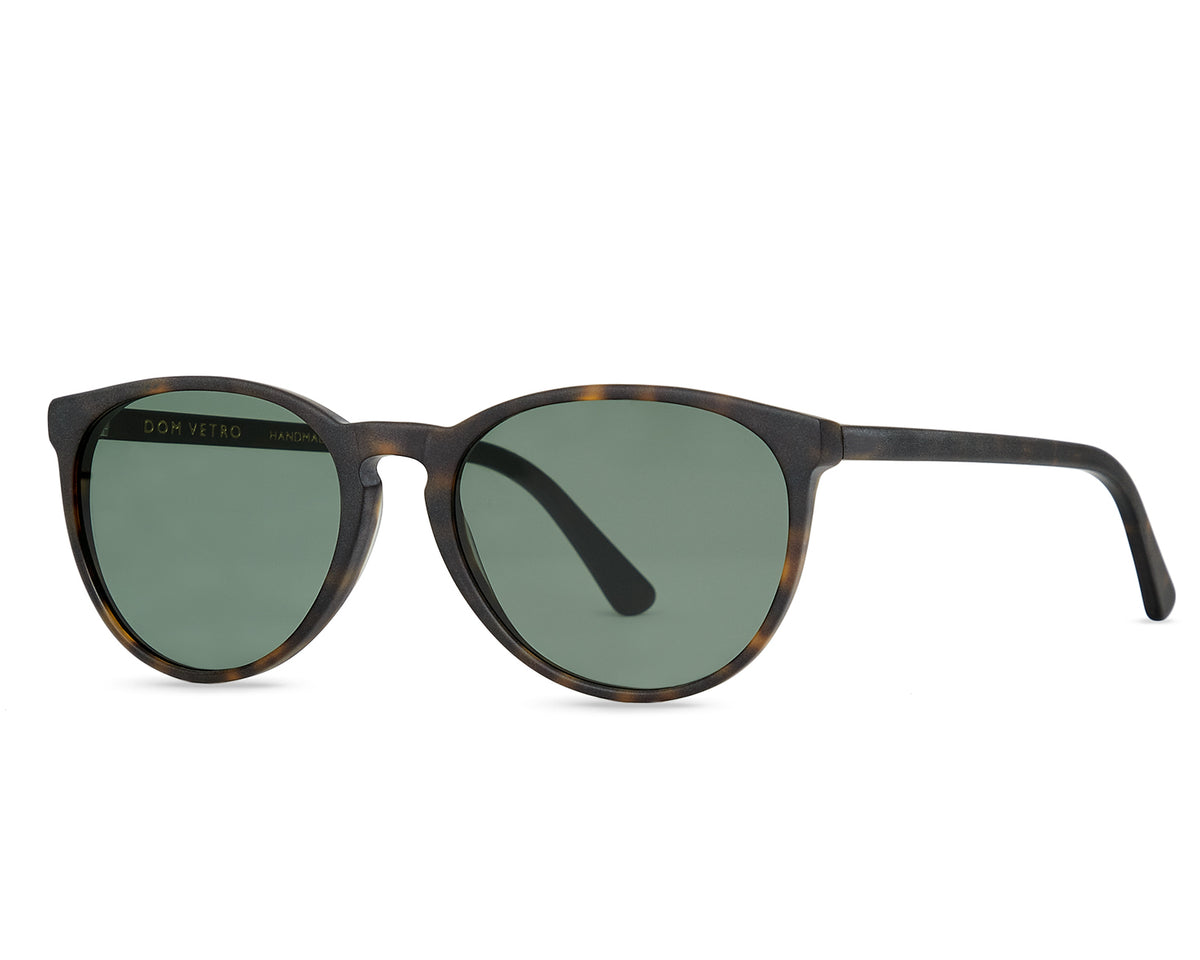 Dom Vetro Lupetto Matte Tortoise Sunglasses with Blue Lenses Lupetto - Sun – DOM VETRO main image 3